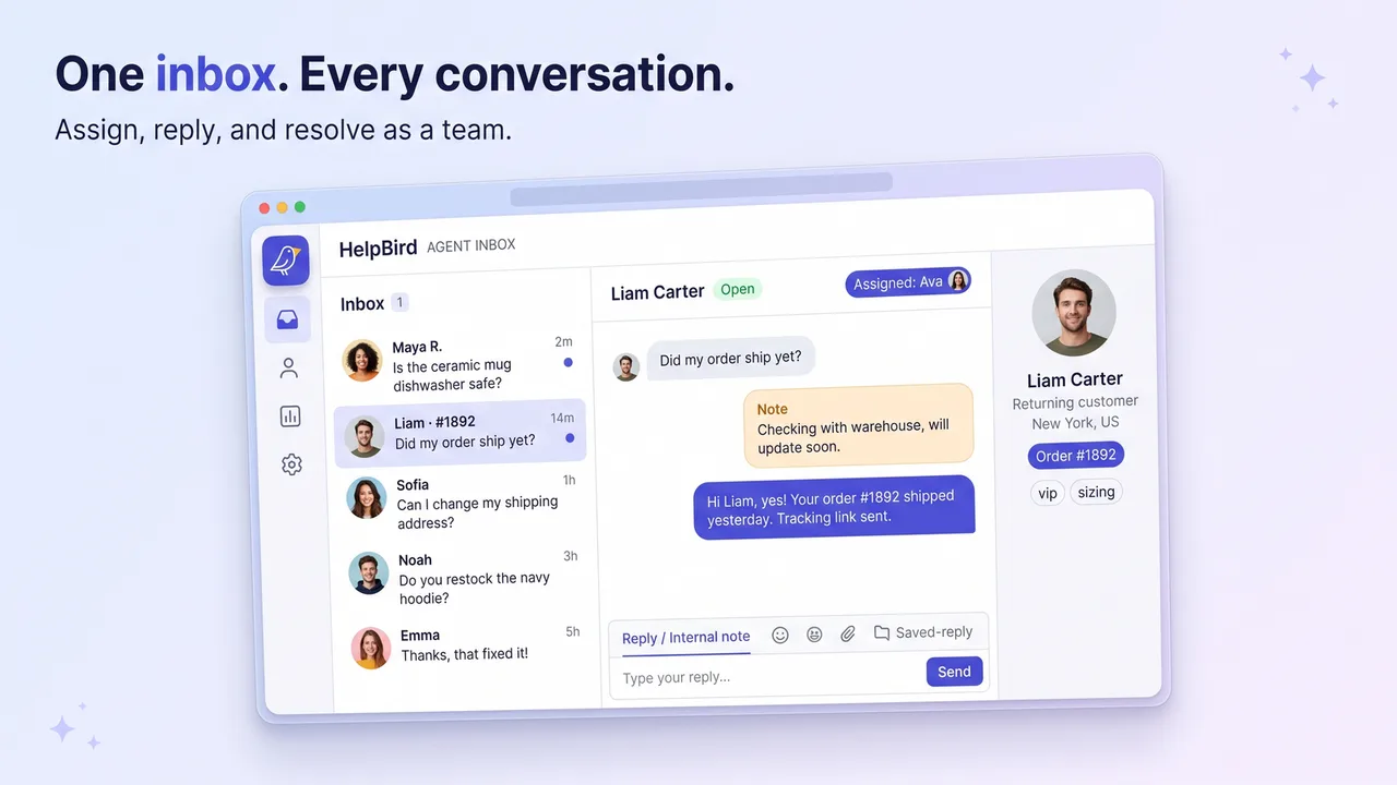HelpBird: Live Chat & Inbox screenshot 4